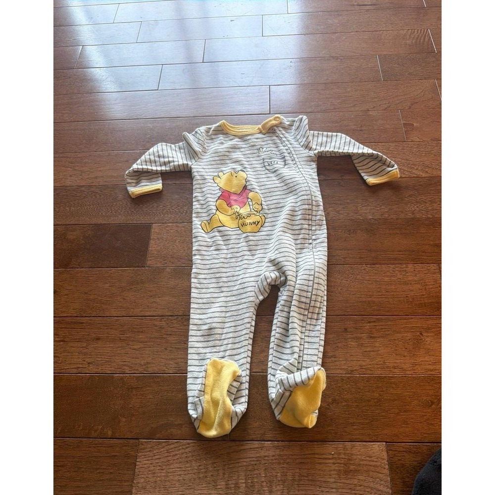 Disney Baby Boys Winnie the Pooh Striped Footed Pajamas 6-9 months
